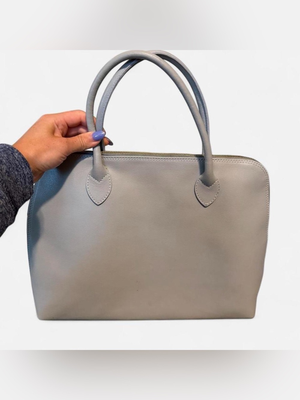 Authentic Italian Leather Top-Handle Tote